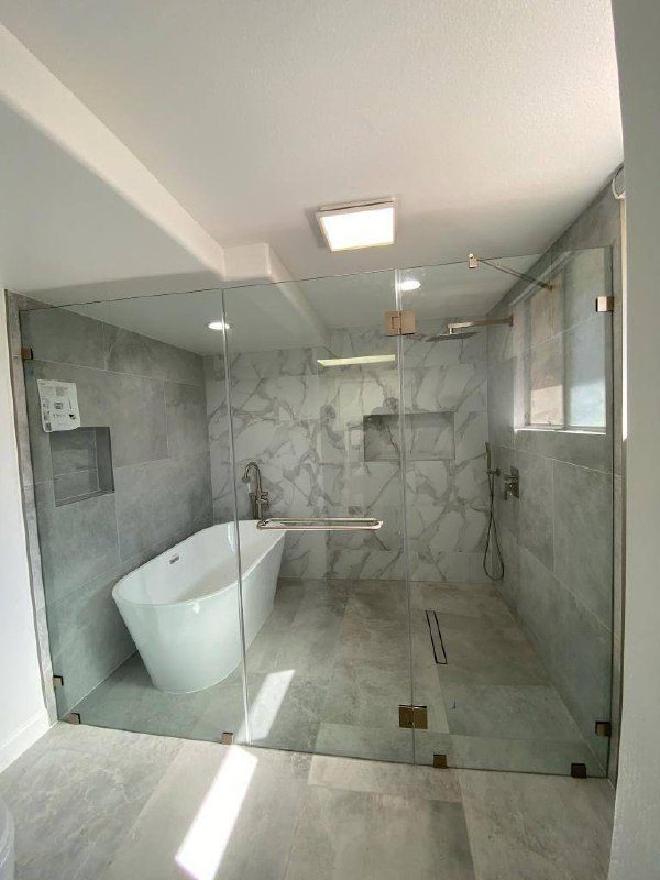 Bathroom remodel – wet room with freestanding tub, Arcadia CA