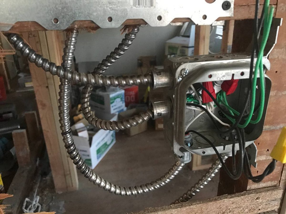 Electrical – MC cable and junction rough-in, Arcadia CA