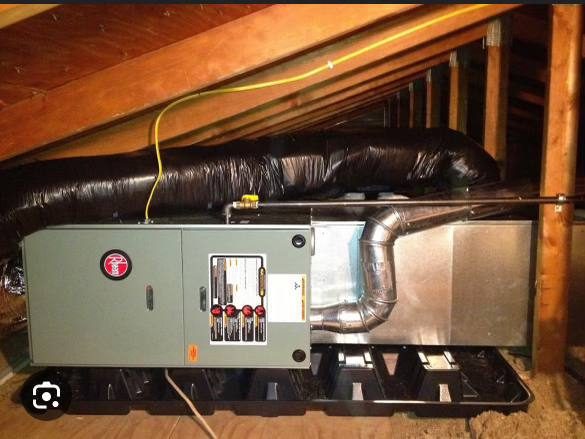 HVAC – attic furnace installation, Arcadia CA