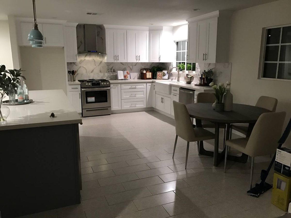 Open concept living room renovation, Arcadia CA