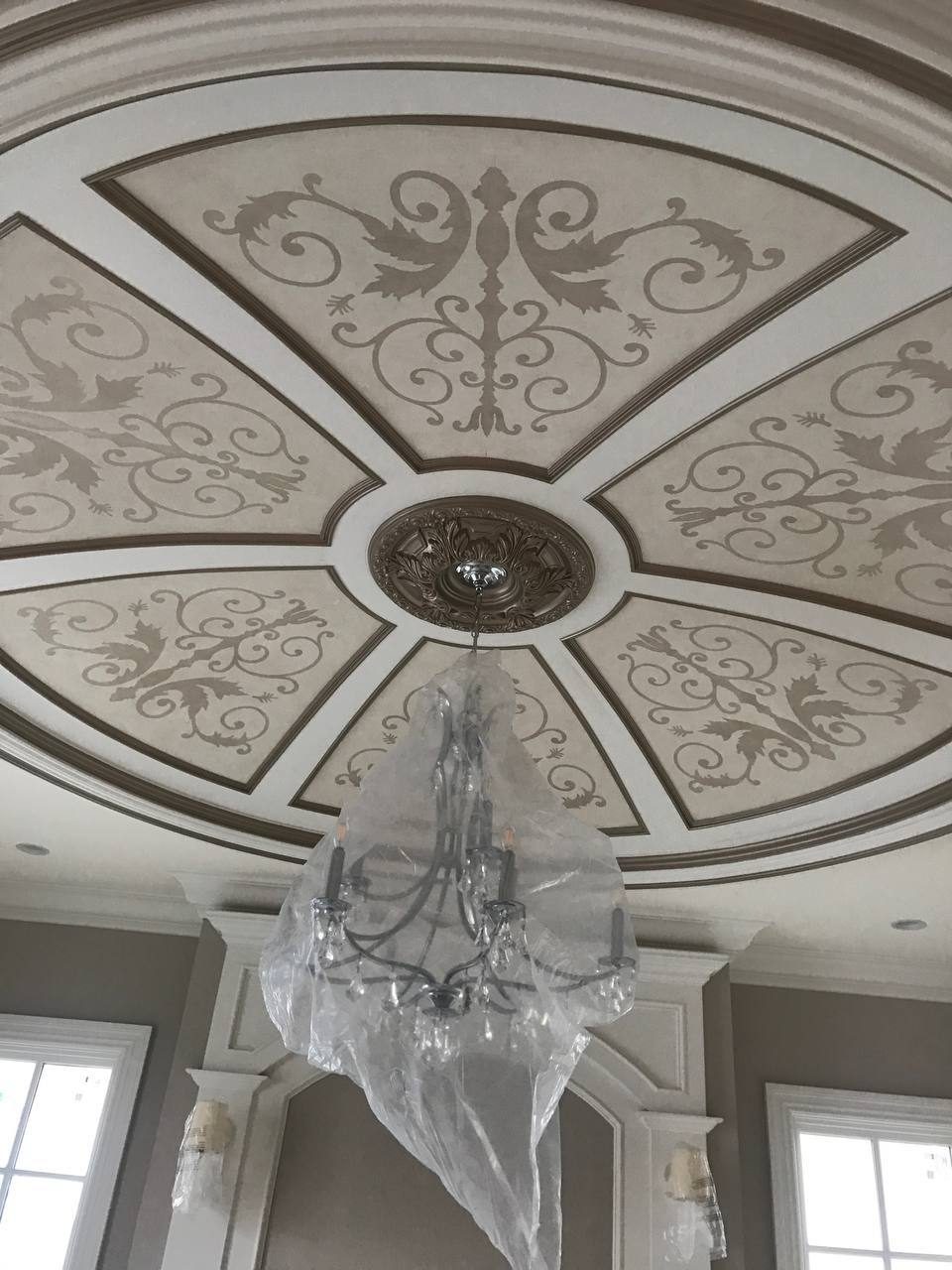 Round ornate ceiling medallion – interior detail, Arcadia CA