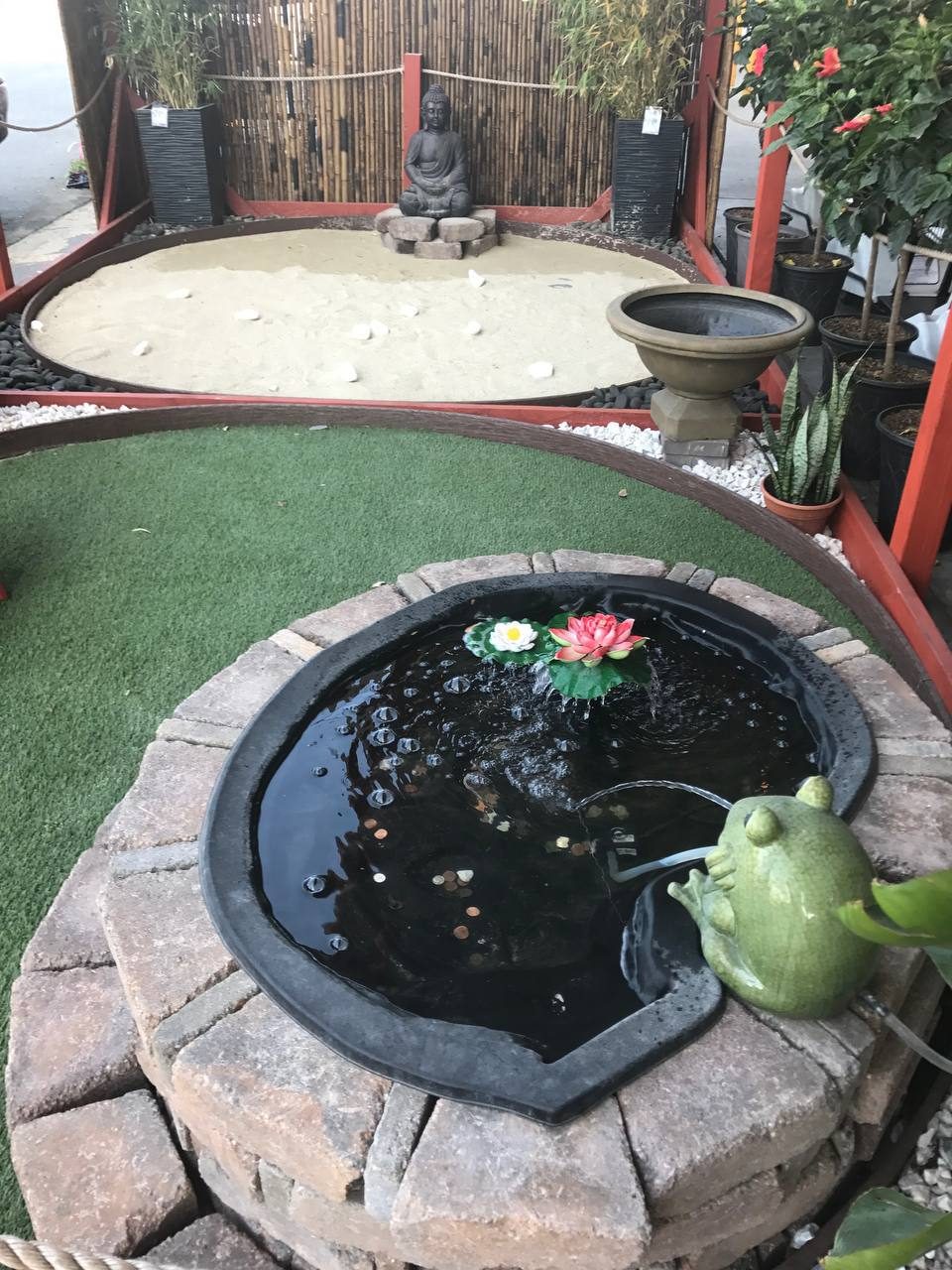 Outdoor renovation – zen garden with pond, Arcadia CA