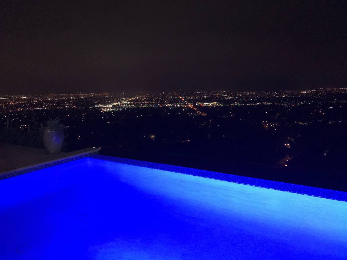 Infinity pool with city view, Arcadia CA