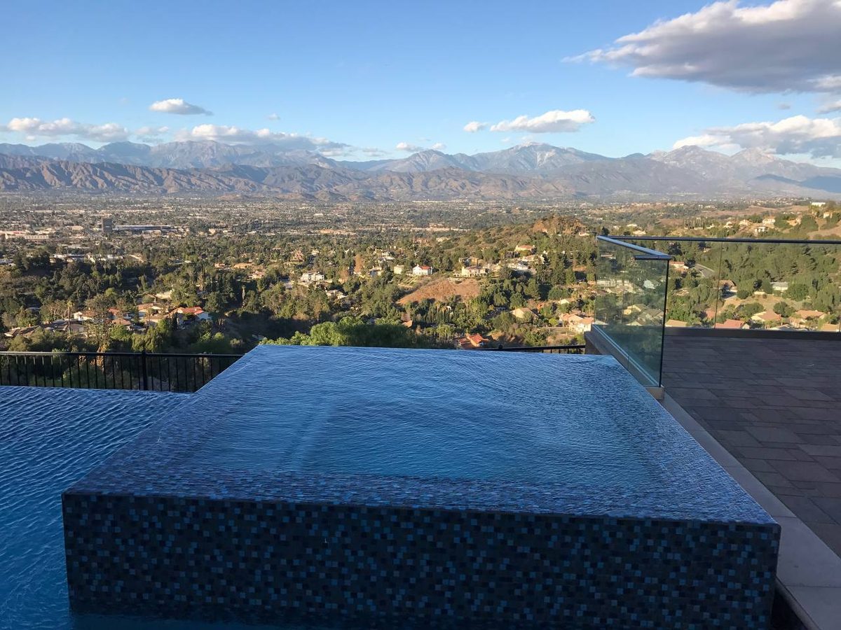 Infinity spa with valley view, Arcadia CA