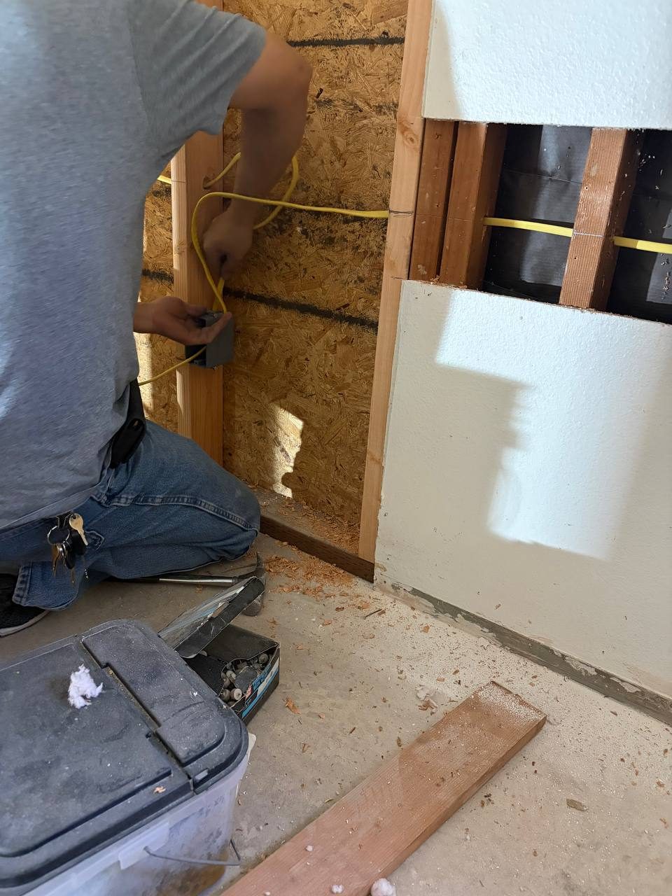Electrical rough-in – outlet wiring, El Monte CA