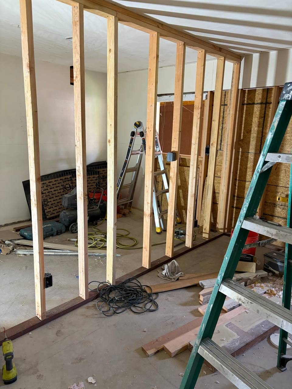 Interior framing – residential remodel, El Monte CA